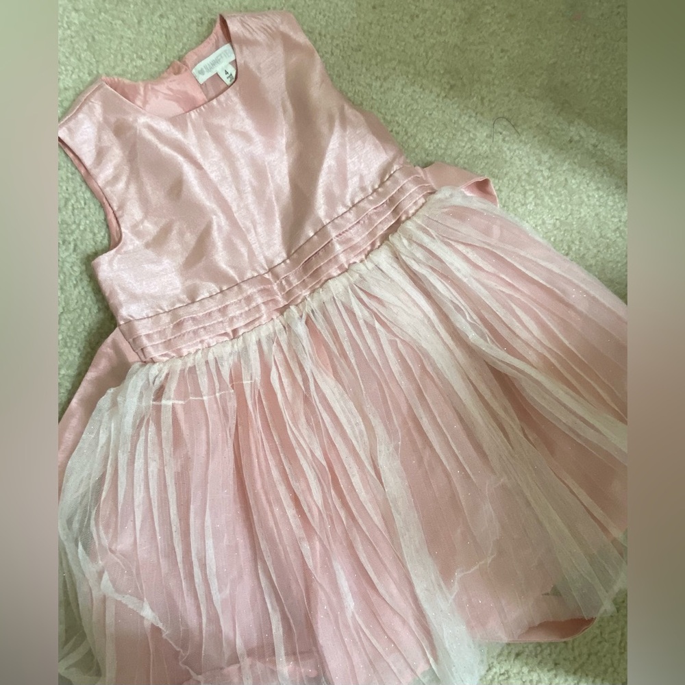 Pink and‎ White Sleeveless Dress